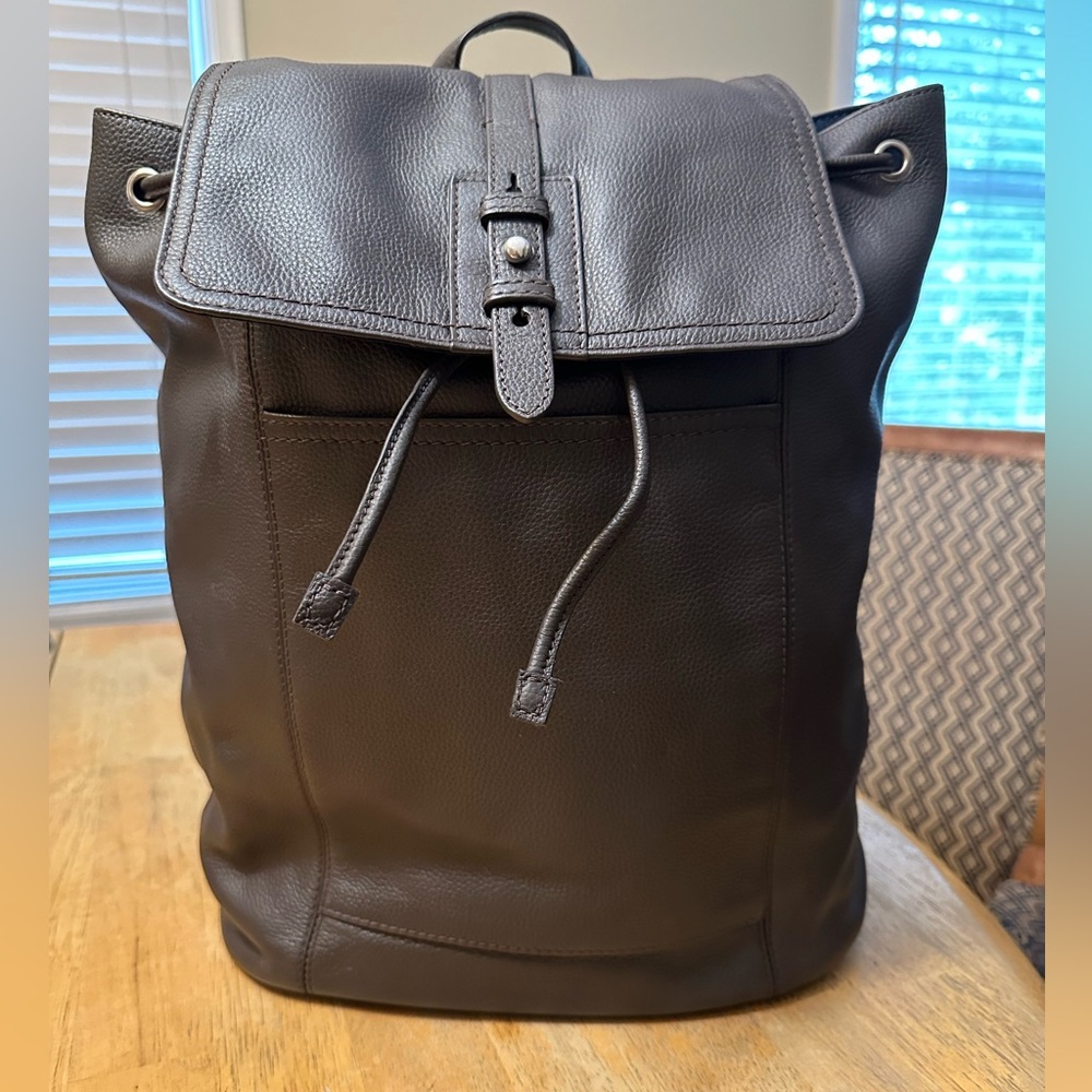 Cole Haan - Backpack - Brown - Pebbled Leather